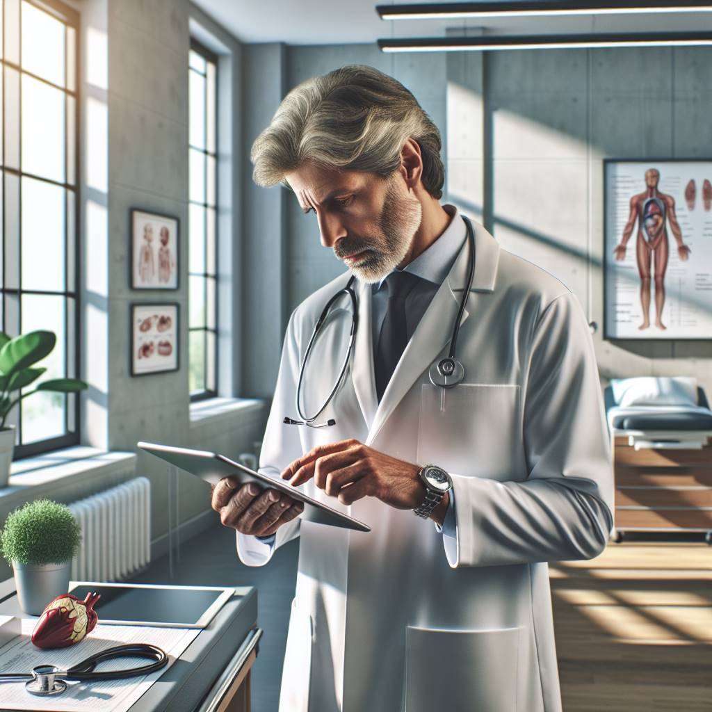 Doctor reviewing patient recovery chart post-treatment