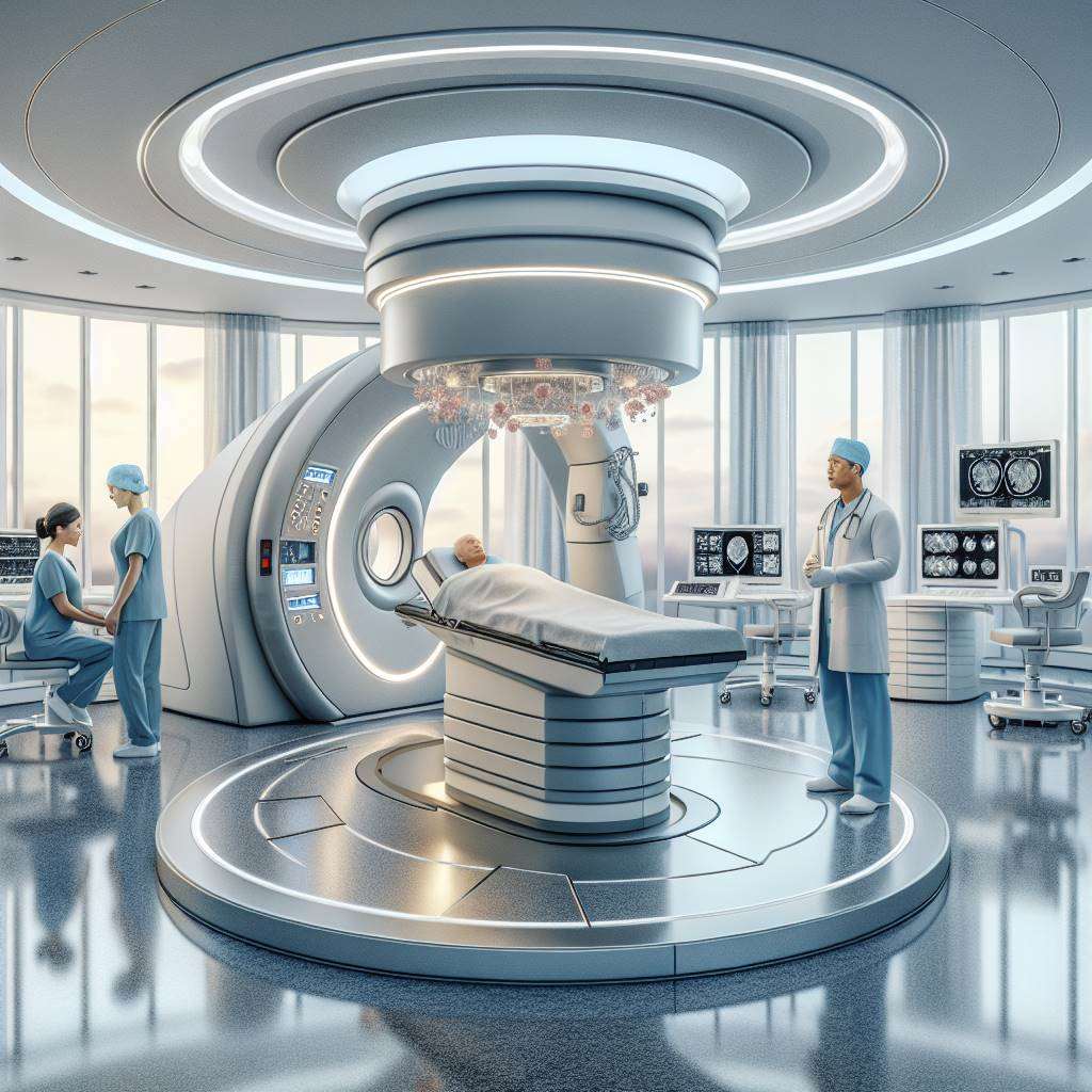 Medical equipment for proton therapy in a clinical setting