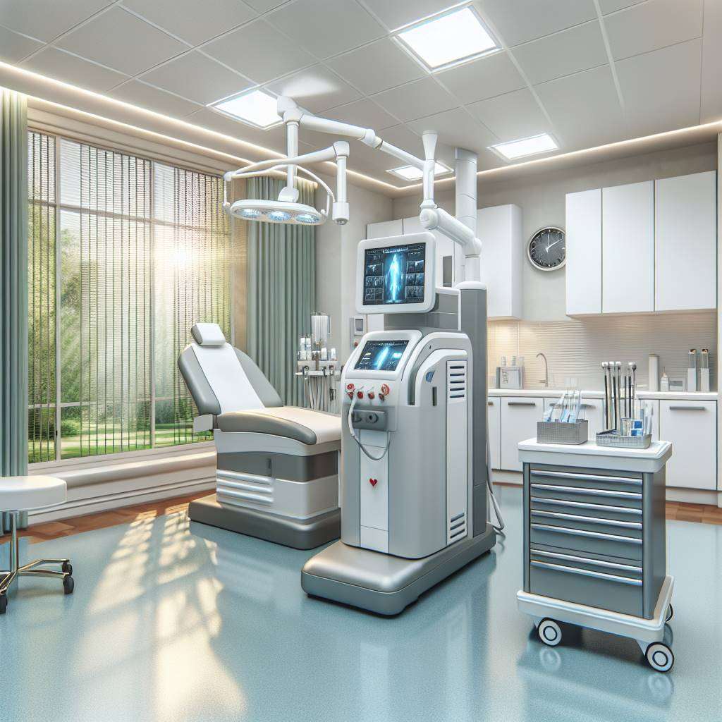 Medical laser equipment in a clinical setting