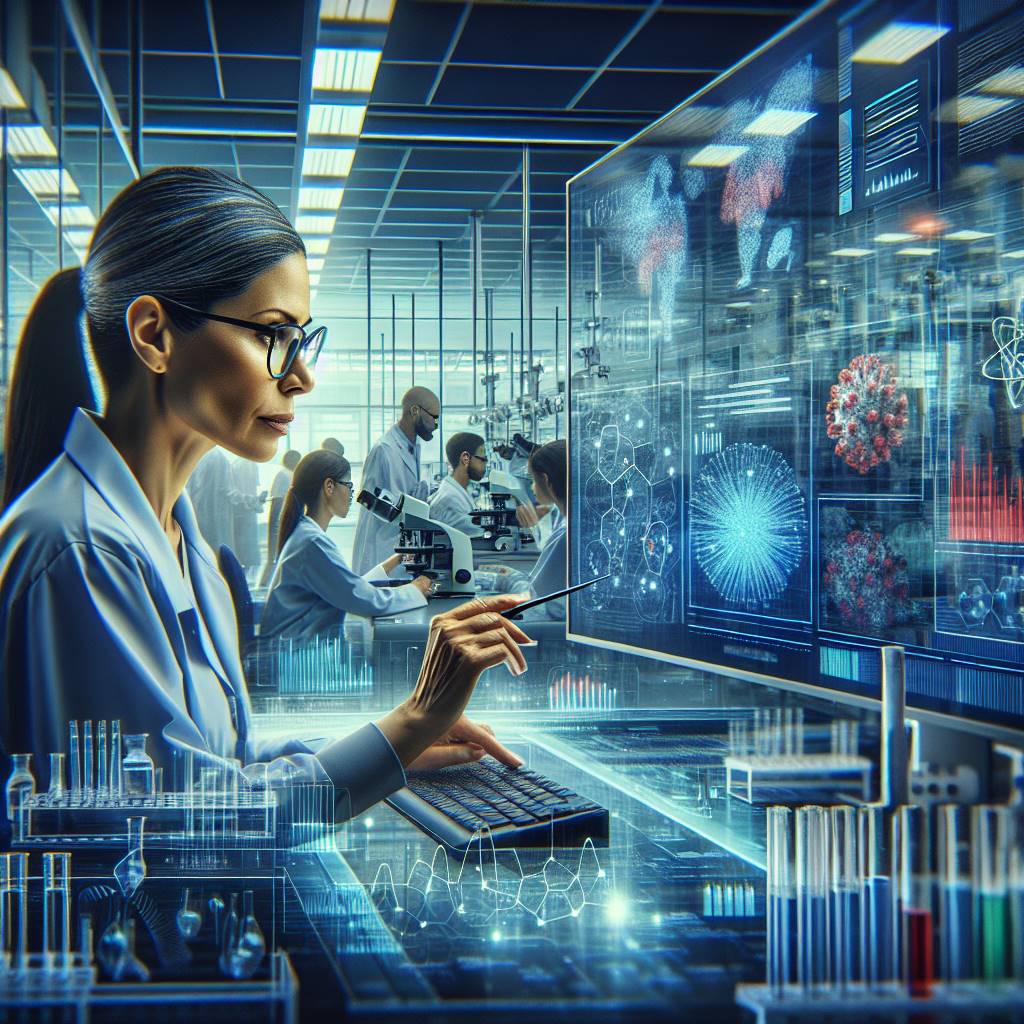 Medical professional reviewing patient scan results