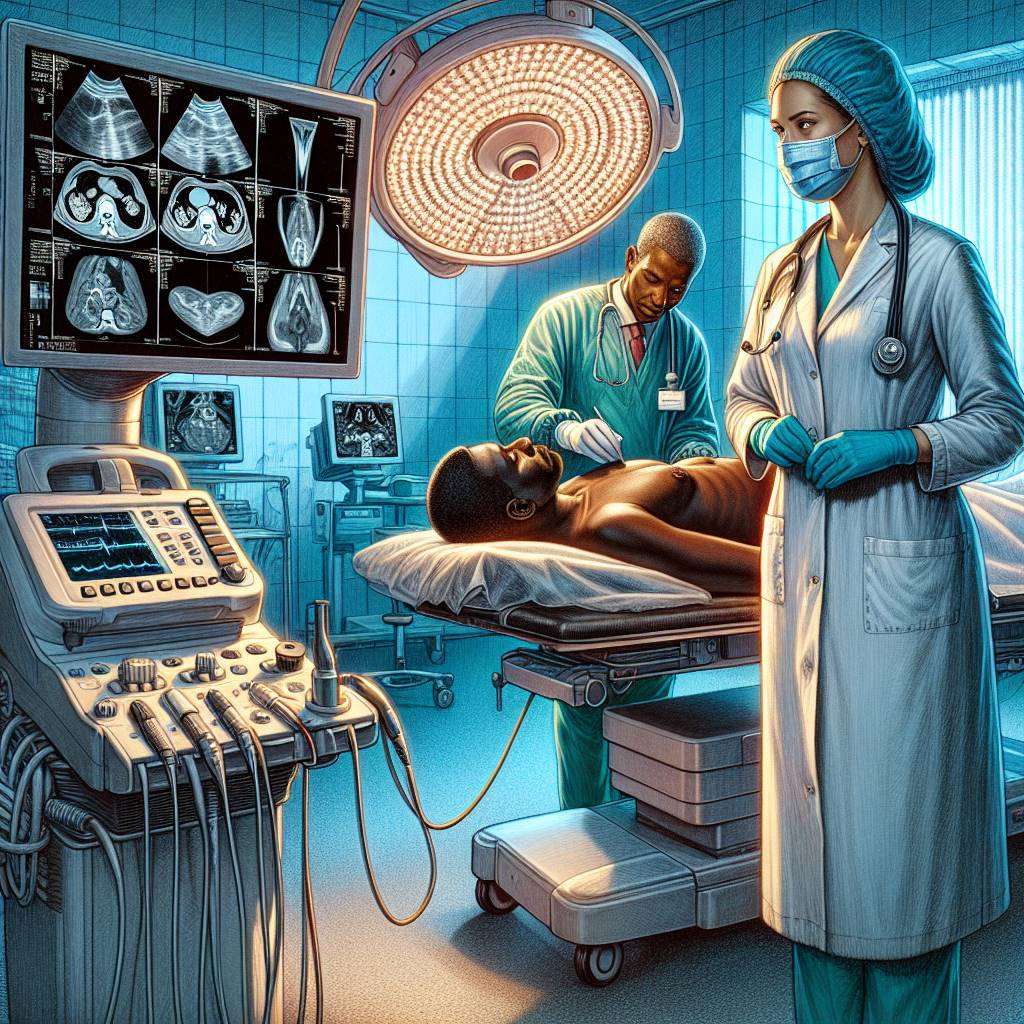 Doctor using advanced imaging for RFA procedure