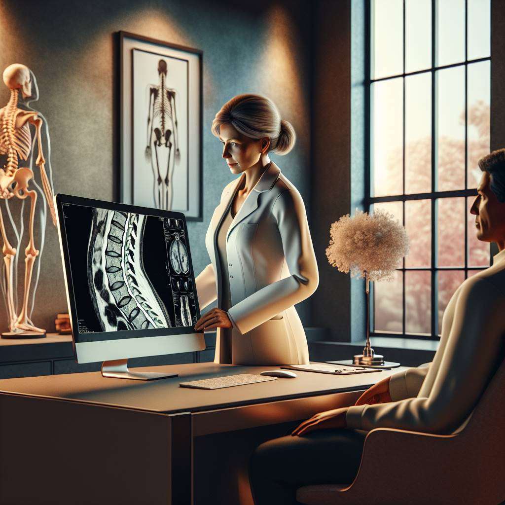 Surgeon performing minimally invasive spine procedure in a sterile operating theatre